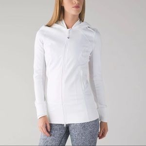 white yoga jacket